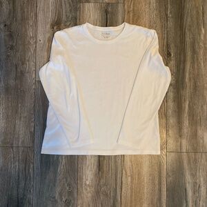 ll bean white long sleeved t shirt